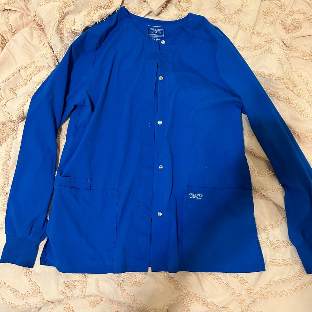 Royal Blue Cherokee Scrub Jacket